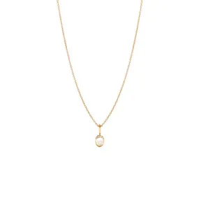 18 Karat Yellow Gold Oval Mini Shaker Pendant with Diamonds
