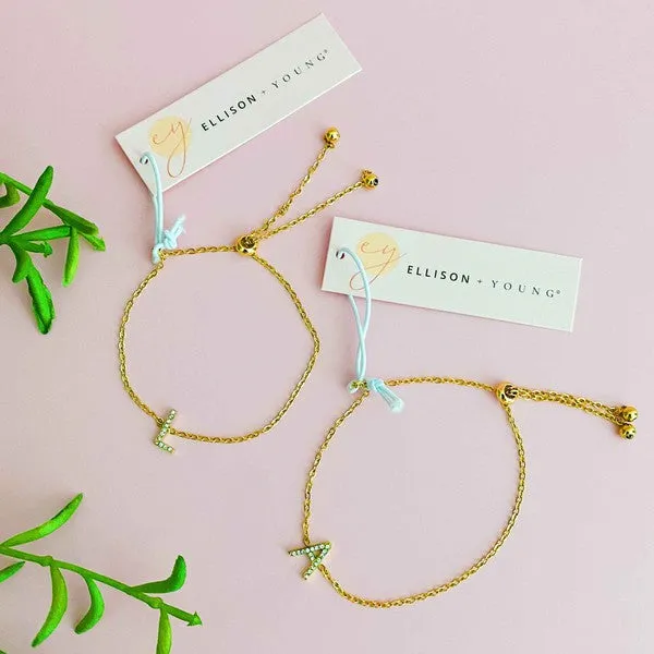 Ellison and Young Dainty Sparkle Initial Bracelet