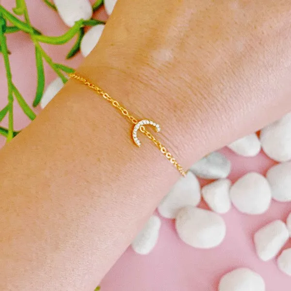 Ellison and Young Dainty Sparkle Initial Bracelet